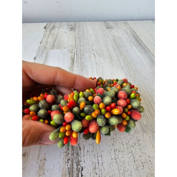 Pier 1? Beaded mini wreath fall Thanksgiving spring tea light decoration - Picture 2 of 7